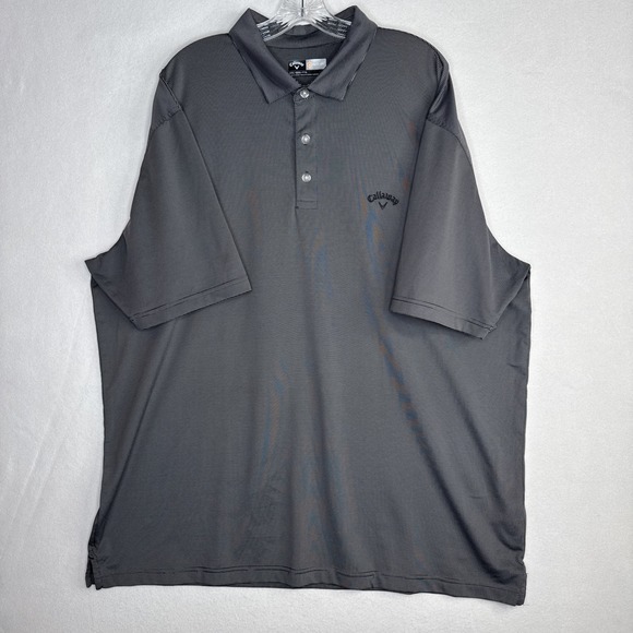 Callaway Other - Callaway Opti-Dri Golf Polo XXL Black Gray Stripe Performance Shirt